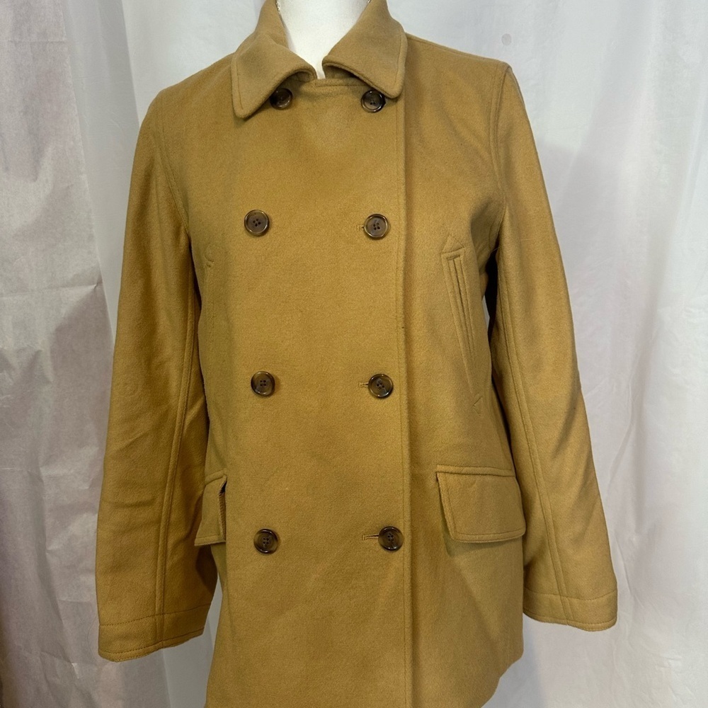 J. Crew Camel Double-Breasted Pea Coat